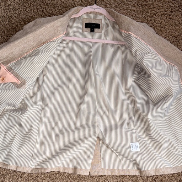 J. Crew Women's Beige Blazer with Gold Buttons - Picture 6 of 8